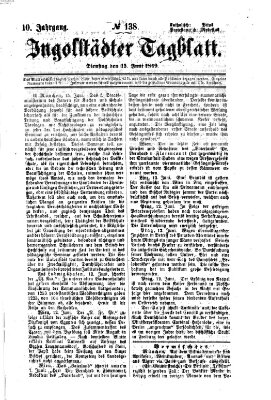 Ingolstädter Tagblatt Dienstag 15. Juni 1869