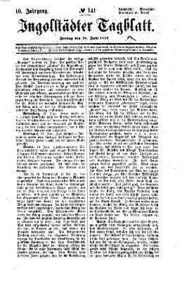 Ingolstädter Tagblatt Freitag 18. Juni 1869