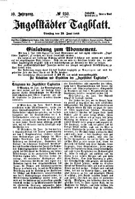 Ingolstädter Tagblatt Dienstag 29. Juni 1869