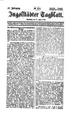 Ingolstädter Tagblatt Samstag 3. Juli 1869