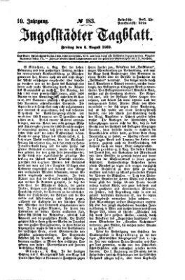 Ingolstädter Tagblatt Freitag 6. August 1869