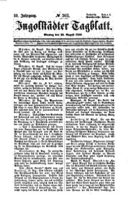 Ingolstädter Tagblatt Montag 30. August 1869