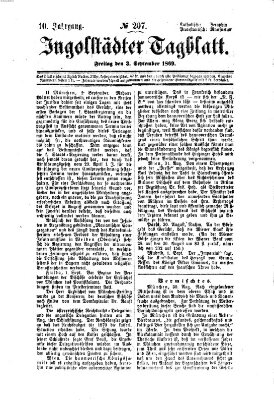 Ingolstädter Tagblatt Freitag 3. September 1869