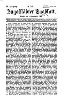 Ingolstädter Tagblatt Dienstag 14. September 1869