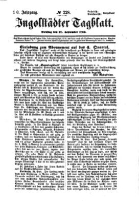 Ingolstädter Tagblatt Dienstag 28. September 1869