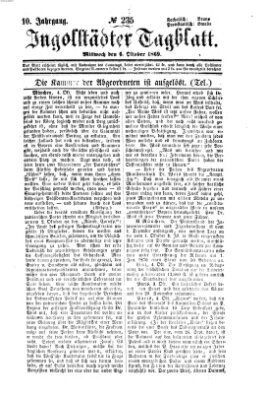 Ingolstädter Tagblatt Mittwoch 6. Oktober 1869