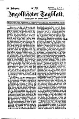 Ingolstädter Tagblatt Samstag 23. Oktober 1869