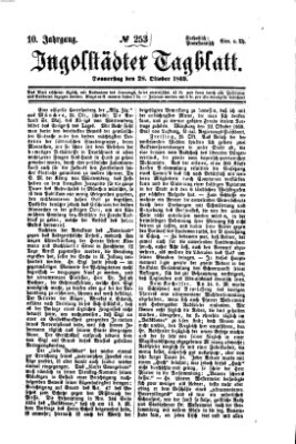 Ingolstädter Tagblatt Donnerstag 28. Oktober 1869