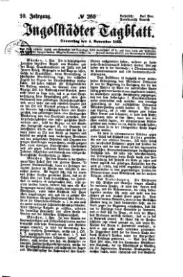 Ingolstädter Tagblatt Donnerstag 4. November 1869