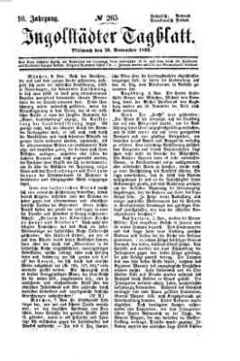 Ingolstädter Tagblatt Mittwoch 10. November 1869