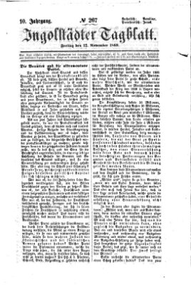 Ingolstädter Tagblatt Freitag 12. November 1869