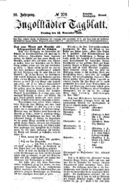 Ingolstädter Tagblatt Dienstag 23. November 1869