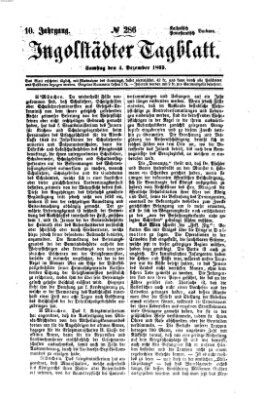 Ingolstädter Tagblatt Samstag 4. Dezember 1869