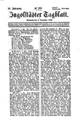 Ingolstädter Tagblatt Mittwoch 8. Dezember 1869