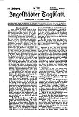 Ingolstädter Tagblatt Samstag 11. Dezember 1869