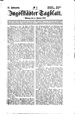 Ingolstädter Tagblatt Montag 3. Januar 1870