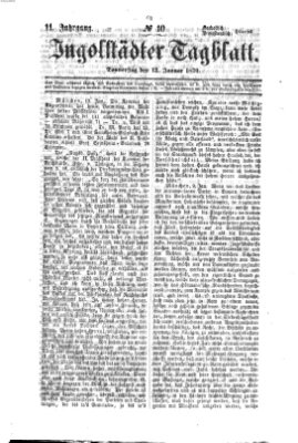 Ingolstädter Tagblatt Donnerstag 13. Januar 1870