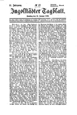 Ingolstädter Tagblatt Samstag 15. Januar 1870