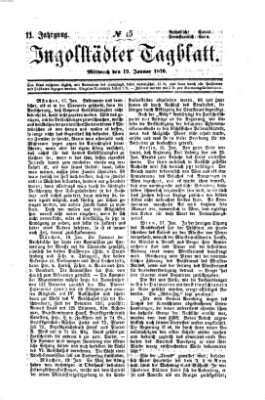 Ingolstädter Tagblatt Mittwoch 19. Januar 1870