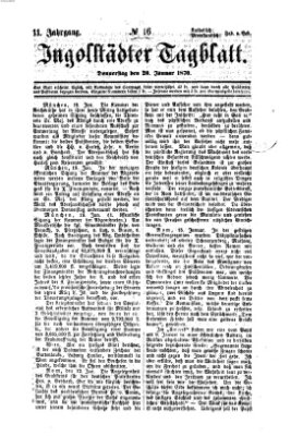 Ingolstädter Tagblatt Donnerstag 20. Januar 1870