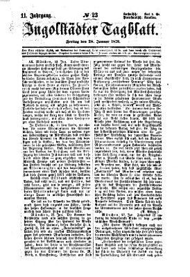 Ingolstädter Tagblatt Freitag 28. Januar 1870