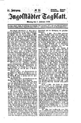 Ingolstädter Tagblatt Montag 7. Februar 1870