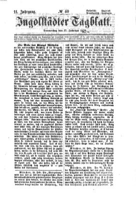Ingolstädter Tagblatt Donnerstag 17. Februar 1870