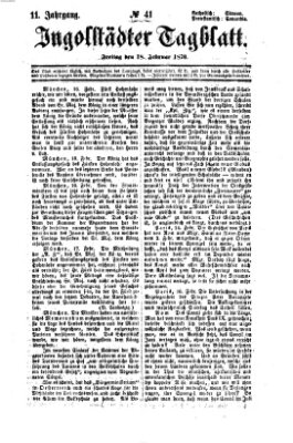 Ingolstädter Tagblatt Freitag 18. Februar 1870