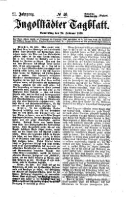 Ingolstädter Tagblatt Donnerstag 24. Februar 1870