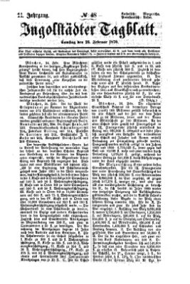 Ingolstädter Tagblatt Samstag 26. Februar 1870