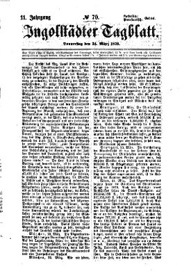 Ingolstädter Tagblatt Donnerstag 24. März 1870