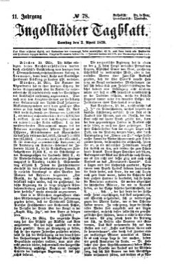 Ingolstädter Tagblatt Samstag 2. April 1870