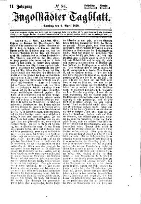 Ingolstädter Tagblatt Samstag 9. April 1870