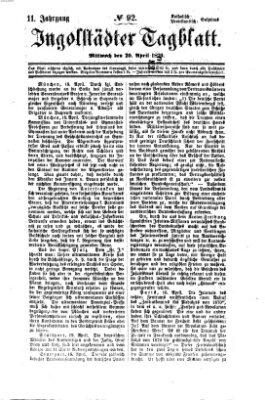 Ingolstädter Tagblatt Mittwoch 20. April 1870