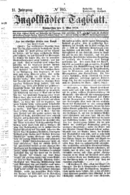 Ingolstädter Tagblatt Donnerstag 5. Mai 1870