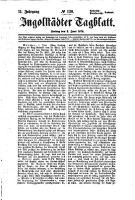 Ingolstädter Tagblatt Freitag 3. Juni 1870