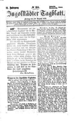 Ingolstädter Tagblatt Freitag 19. August 1870