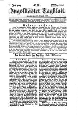 Ingolstädter Tagblatt Samstag 27. August 1870