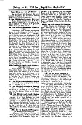 Ingolstädter Tagblatt Dienstag 30. August 1870