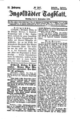 Ingolstädter Tagblatt Samstag 3. September 1870