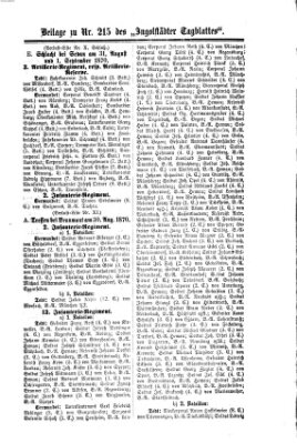 Ingolstädter Tagblatt Dienstag 13. September 1870