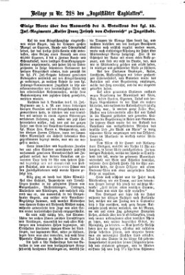 Ingolstädter Tagblatt Freitag 16. September 1870