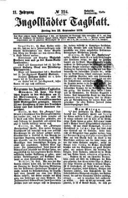 Ingolstädter Tagblatt Freitag 23. September 1870