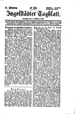 Ingolstädter Tagblatt Dienstag 4. Oktober 1870