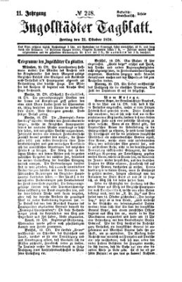 Ingolstädter Tagblatt Freitag 21. Oktober 1870