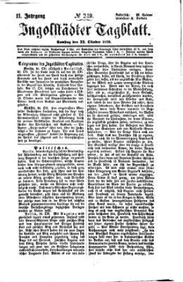 Ingolstädter Tagblatt Samstag 22. Oktober 1870