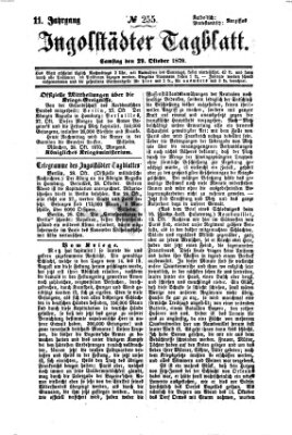 Ingolstädter Tagblatt Samstag 29. Oktober 1870