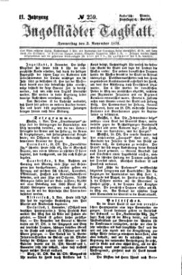 Ingolstädter Tagblatt Donnerstag 3. November 1870