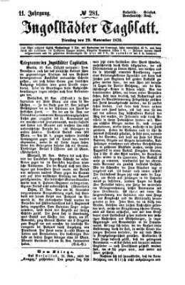 Ingolstädter Tagblatt Dienstag 29. November 1870