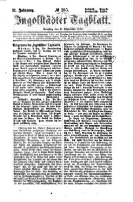 Ingolstädter Tagblatt Samstag 3. Dezember 1870